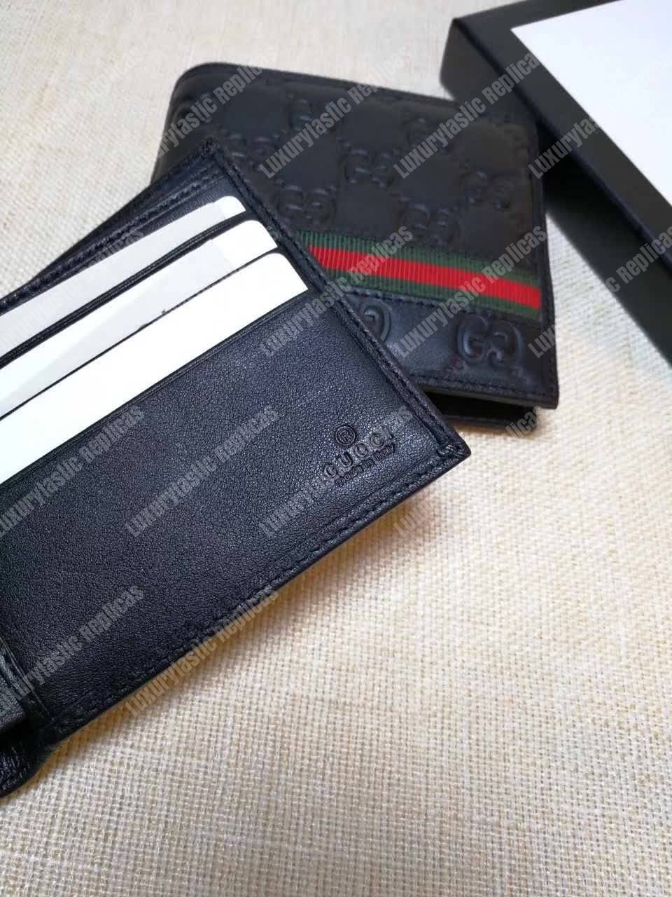 G*u*i G*u*issima web bi-fold wallet black