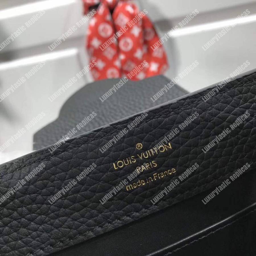 LV Capucines Mini Taurillon Python Black