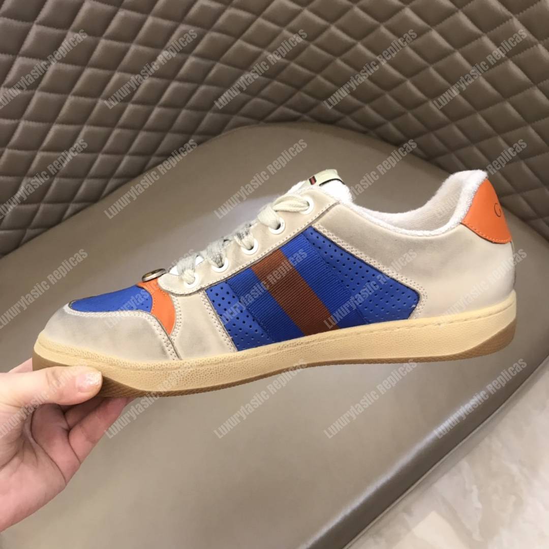 G*u*i screener leather sneaker blue