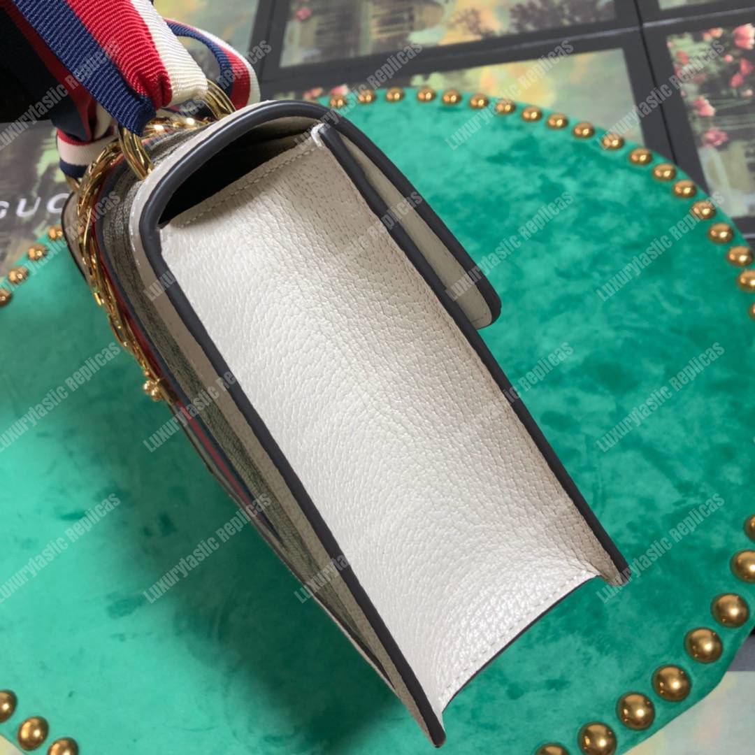 G*u*i gg sup*e canvas sylvie small shoulder bag white