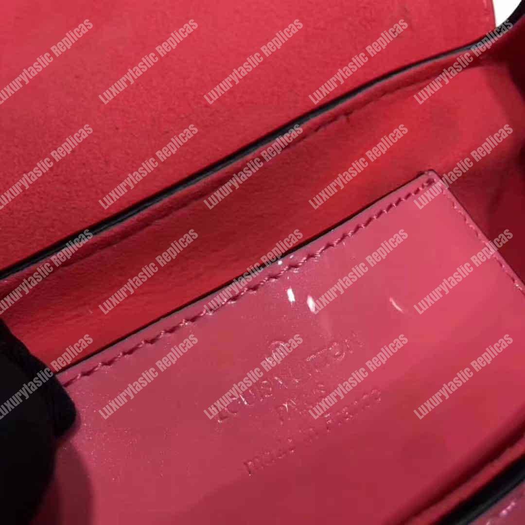 LV Twist PM Monogram Vernis Leather Rose Poudre