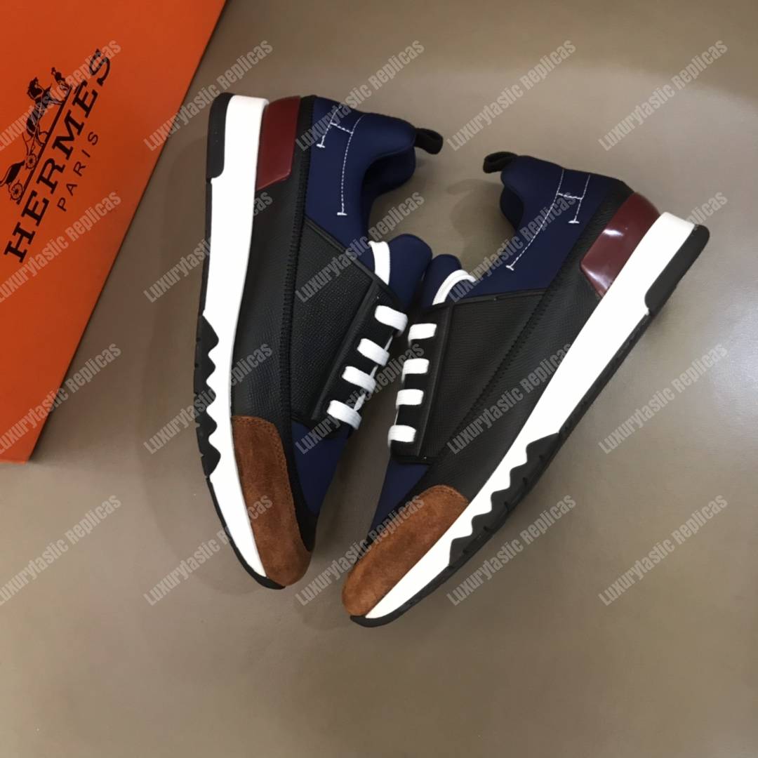 H**mes stadium sneaker black/blue