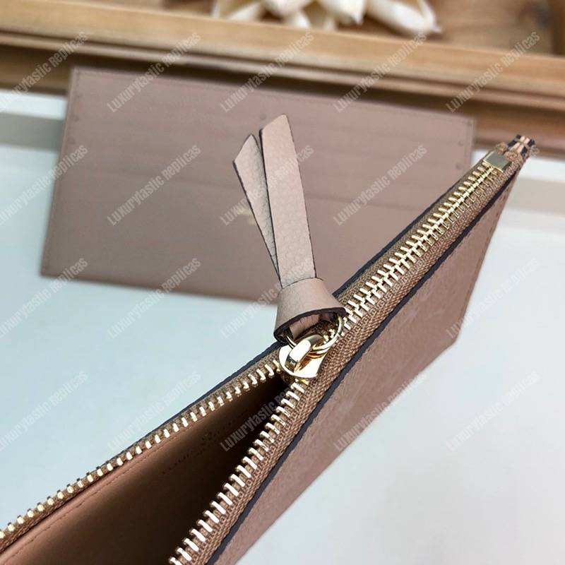 LV Pochette Felicie Monogram Empreinte Leather Papyrus