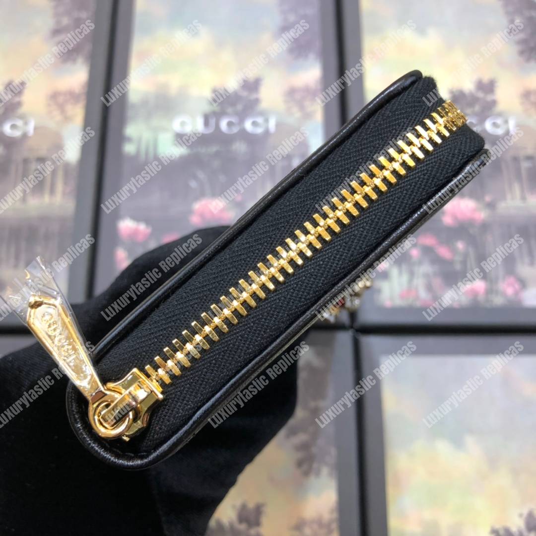 G*u*i rajah zip around wallet leather black