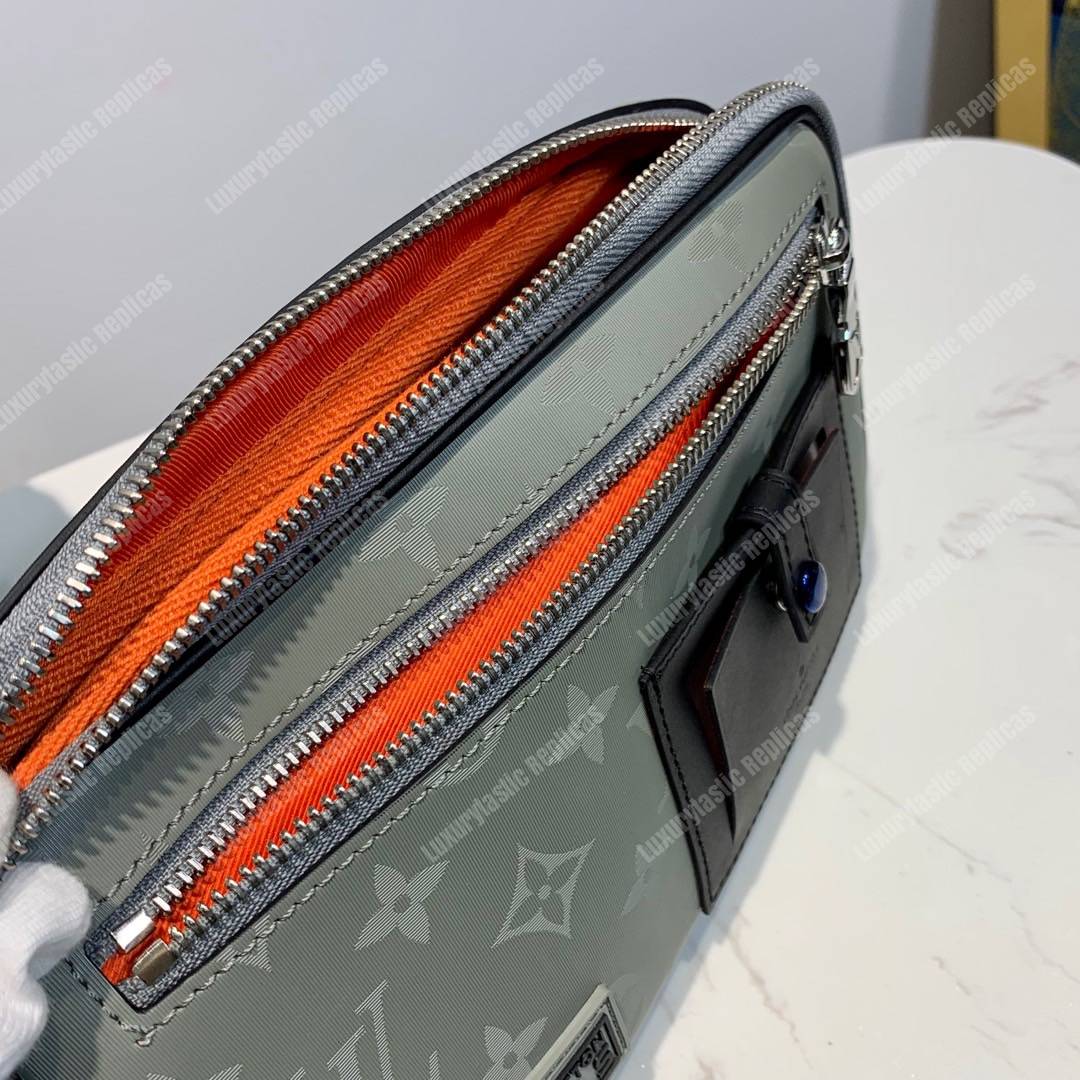 LV Alpha Clutch Spring Summer 2019 Sliver Monogram Satellite