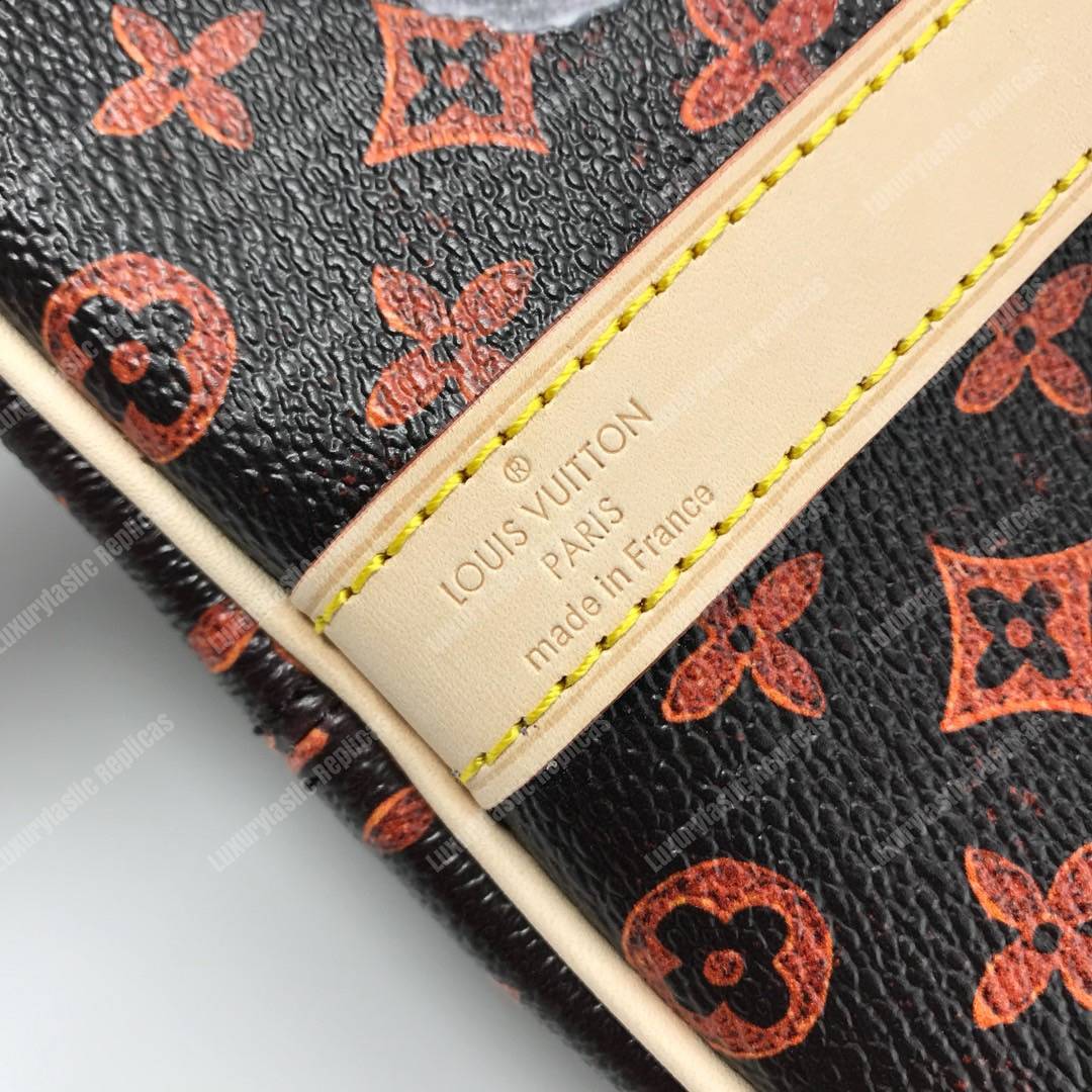 LV Speedy Bandouliere 30 Catogram Brown/Orange