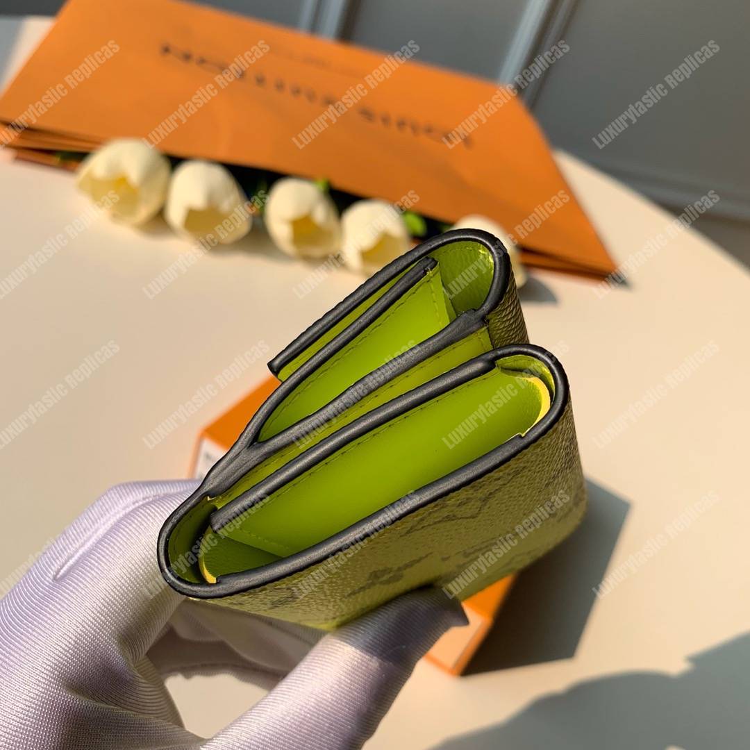 LV Discovery Compact Wallet K45 Taiga Monogram Jaune