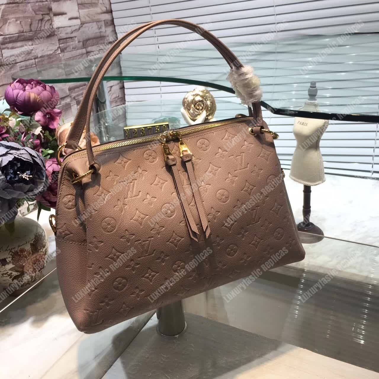 LV Ponthieu PM Monogram Empreinte Leather Vison