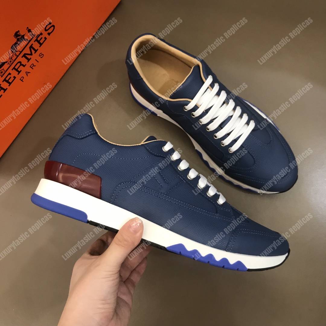 H**mes trail sneaker blue