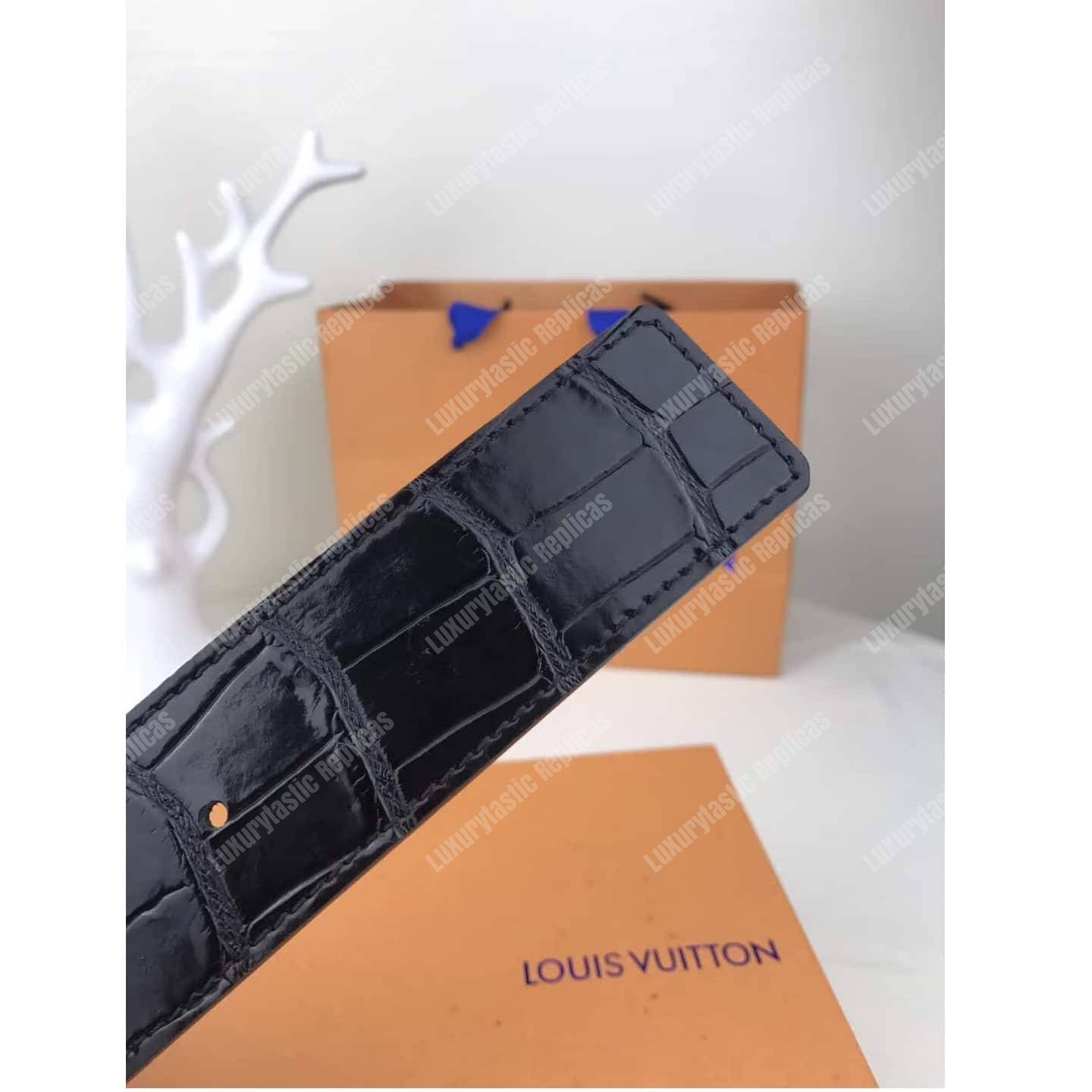 LV Initiales 40MM Crocodilien Brilliant Leather