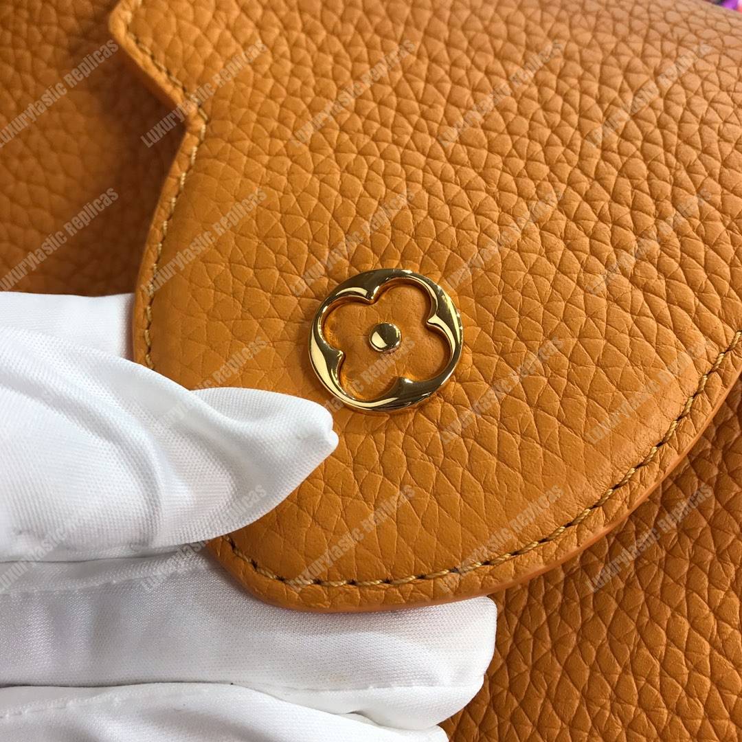 LV Capucines BB Taurillon Leather Ocre