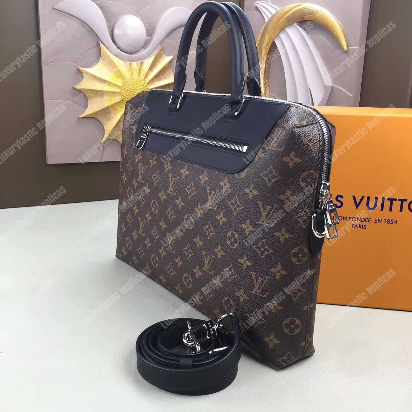 LV Porte-Documents Jour Monogram Macassar Canvas
