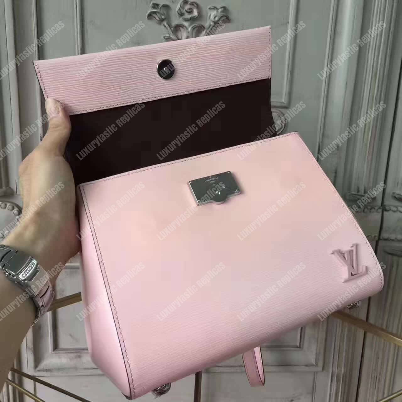 LV Cluny BB Bag Epi Leather Rose Ballerine
