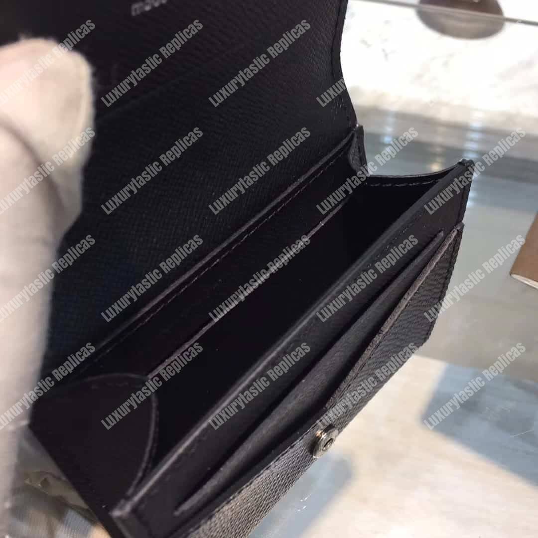 LV Enveloppe Carte De Visite Noir