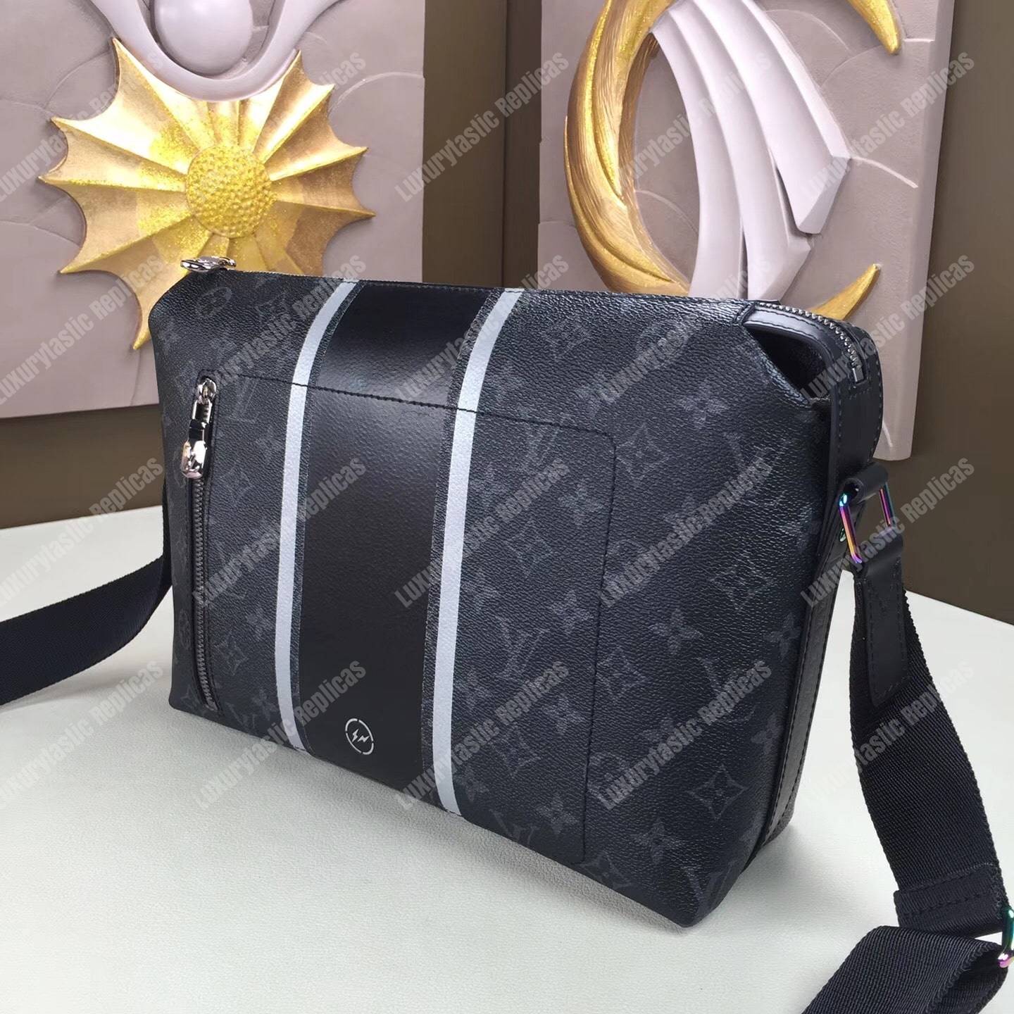 LV Apollo Messenger PM Messenger Bag Monogram Eclipse Canvas