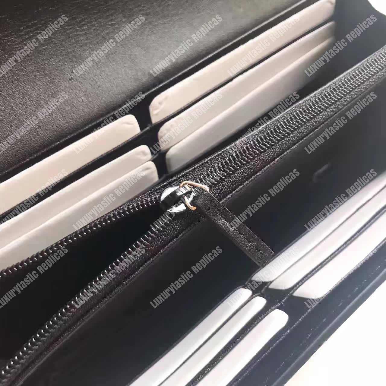 G*u*i sylvie leather continental wallet black