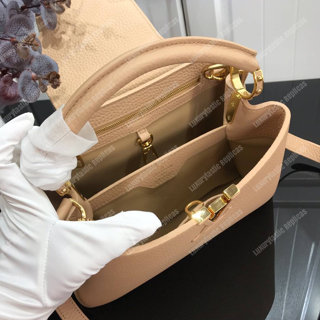 LV Capucines BB Taurillon Leather Beige