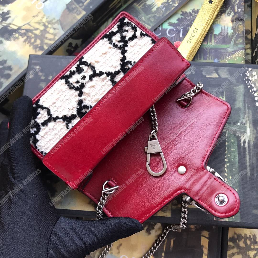 G*u*i dinoysus super mini bag white tweed