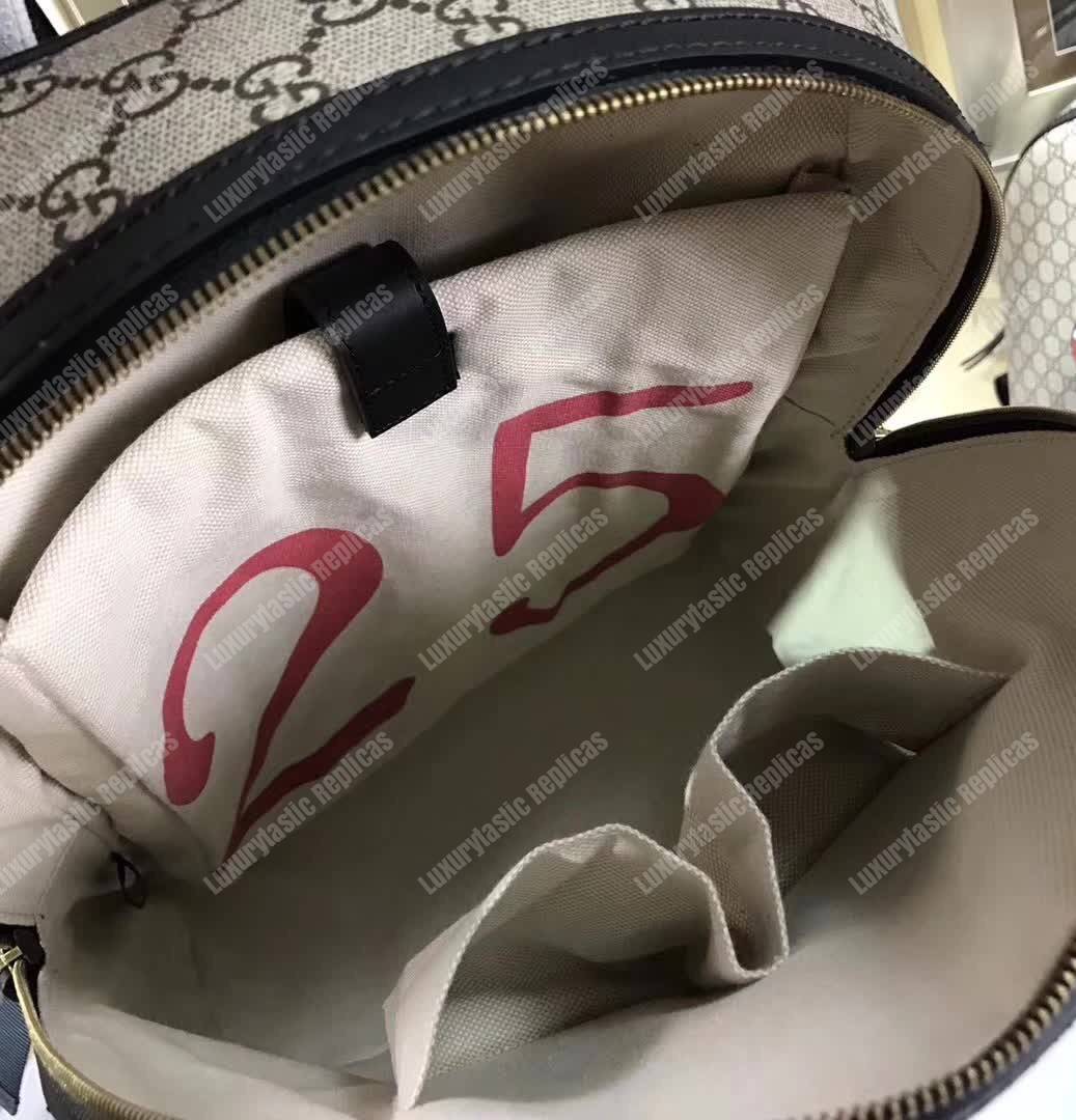 G*u*i bee print gg sup*e backpack