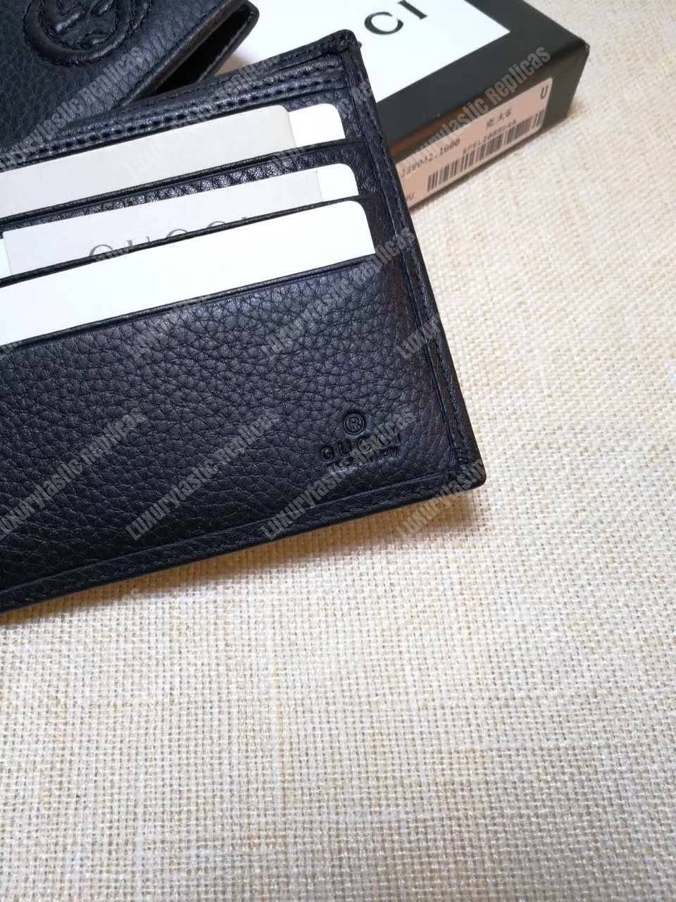 G*u*i soho leather bi-fold wallet black