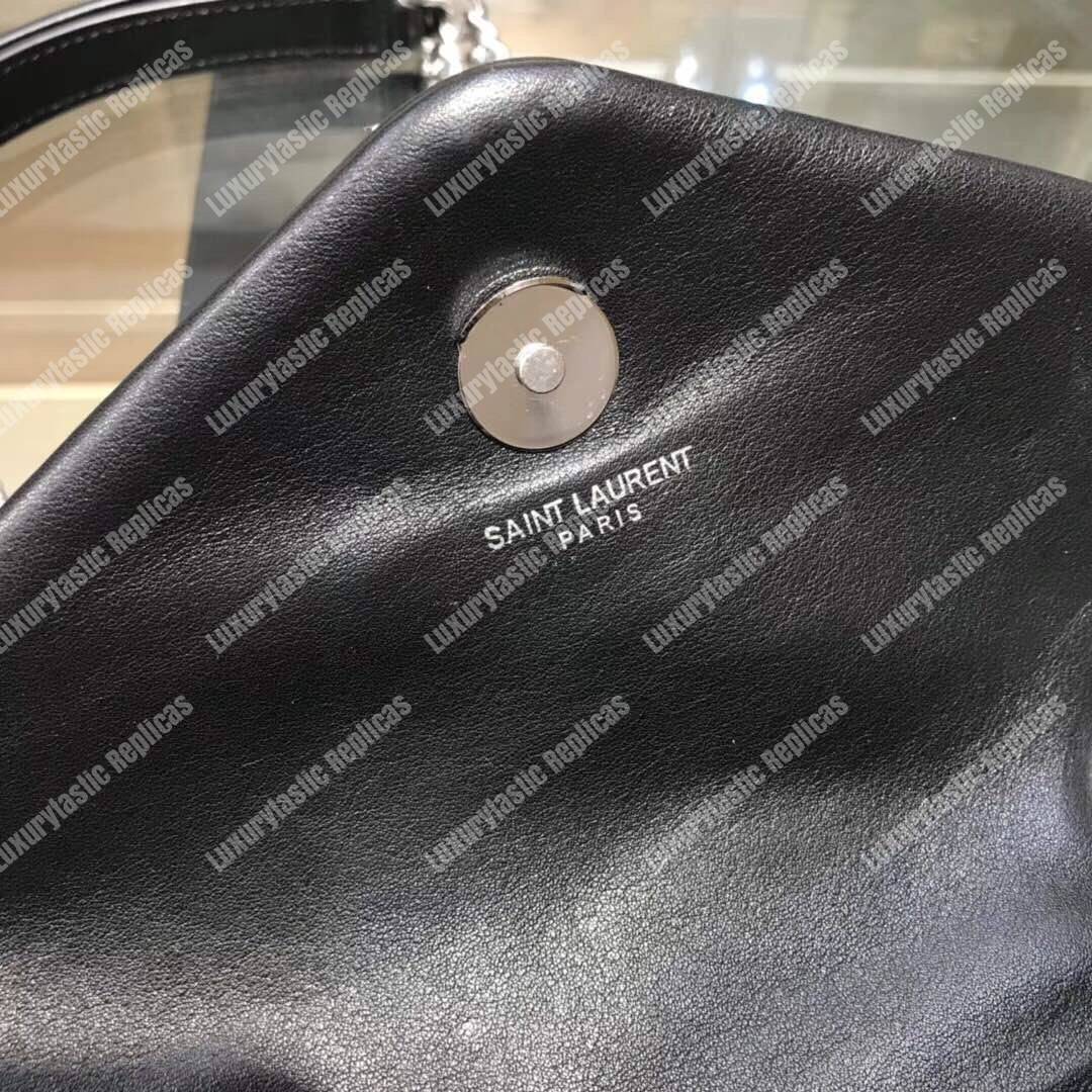 Saint Laurent Loulou Small In “Y” Matelassé Leather Black