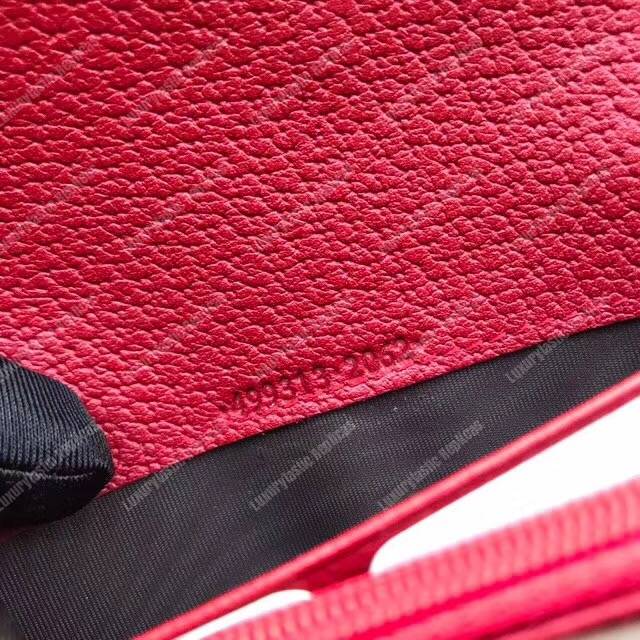 G*u*i embroidered leather continental wallet red