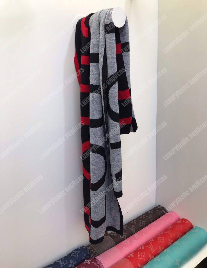LV Horizon Scarf Rouge Bleu