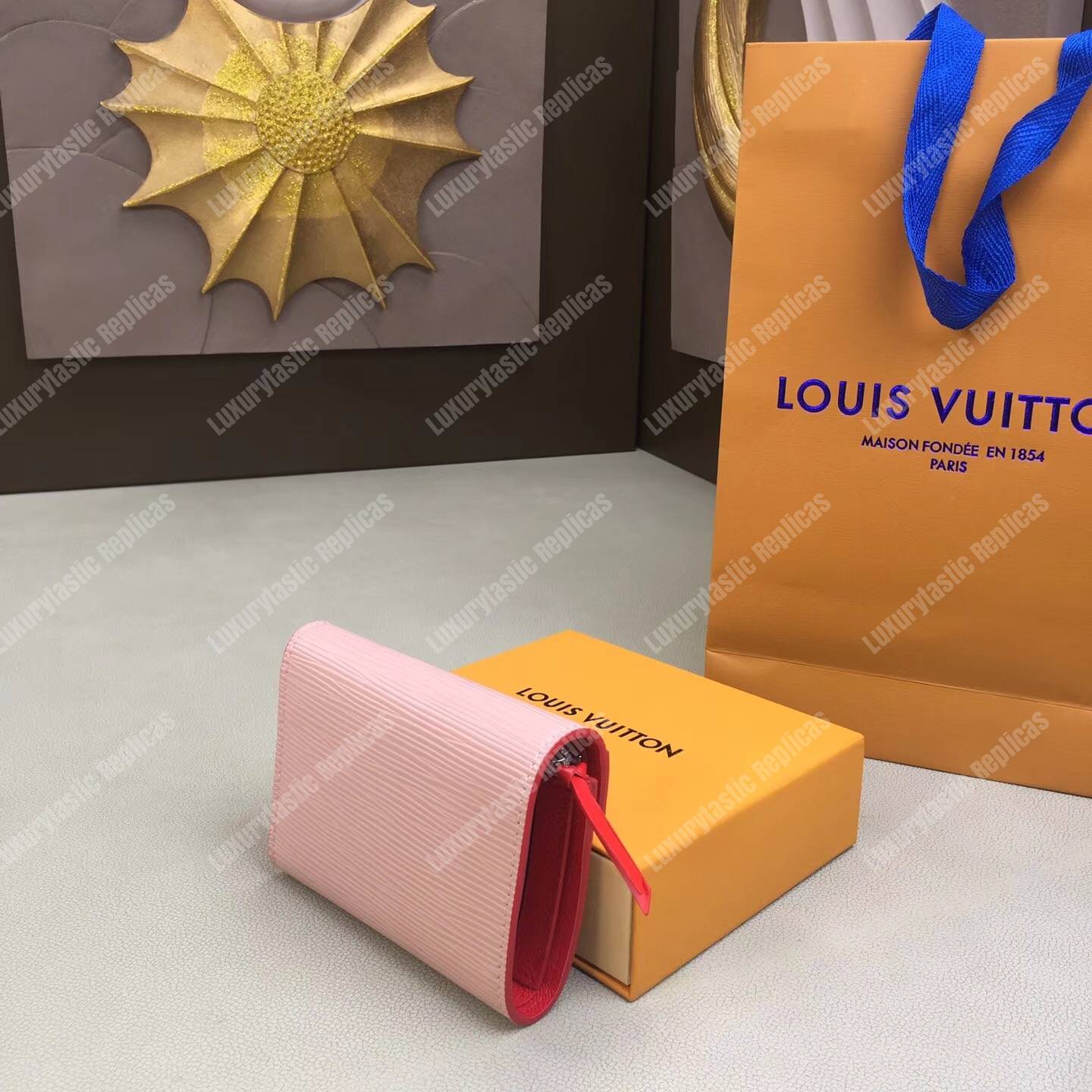 LV Victorine Wallet Epi Leather Pink