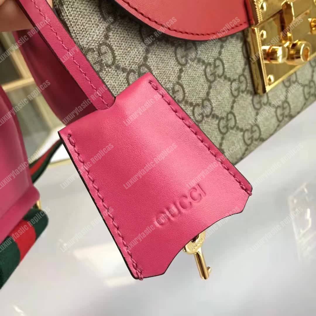 G*u*i padlock medium gg shoulder bag red