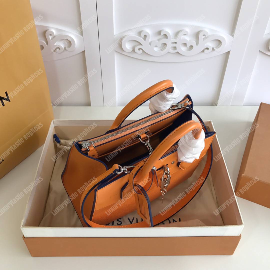 LV City Steamer PM Amaretto Orange/Iris Blue