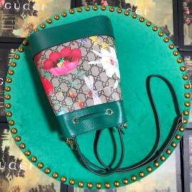 G*u*i ophidia gg flora small bucket bag green