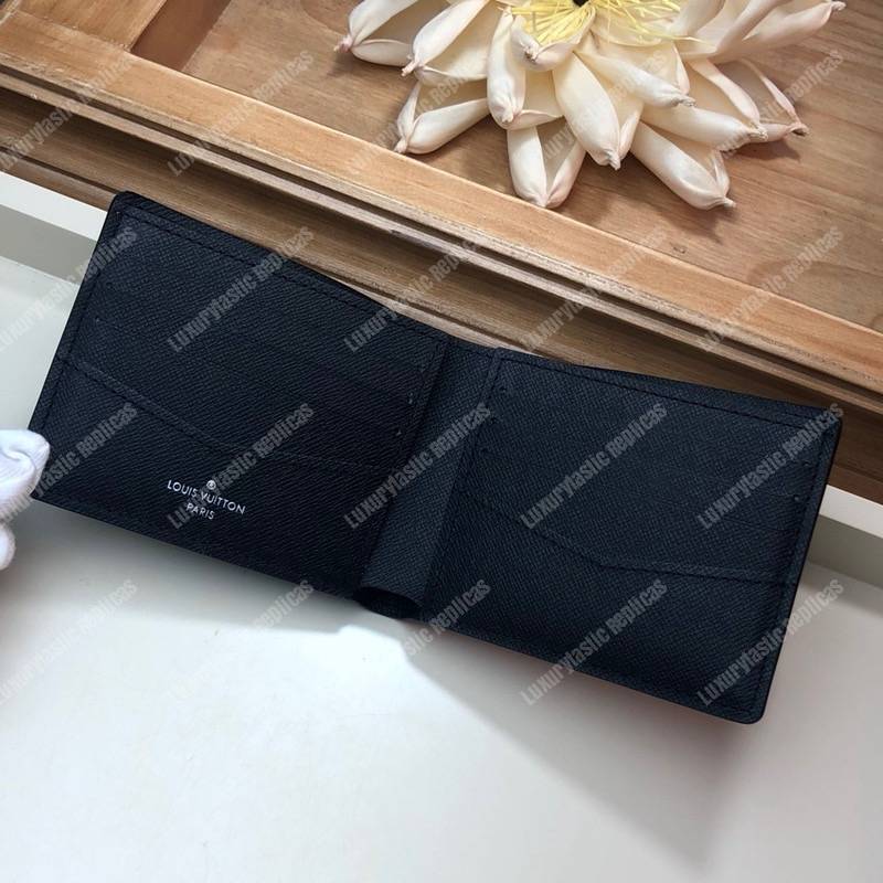 LV Slender Wallet Damier Graphite Pixel Blue