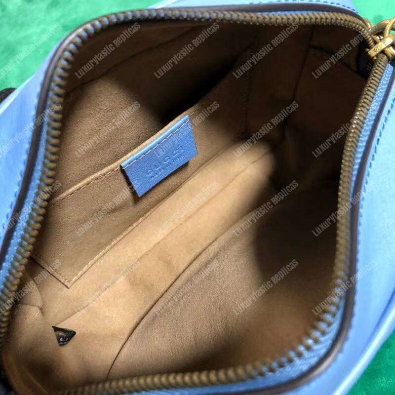 G*u*i gg marmont matelassé mini bag blue