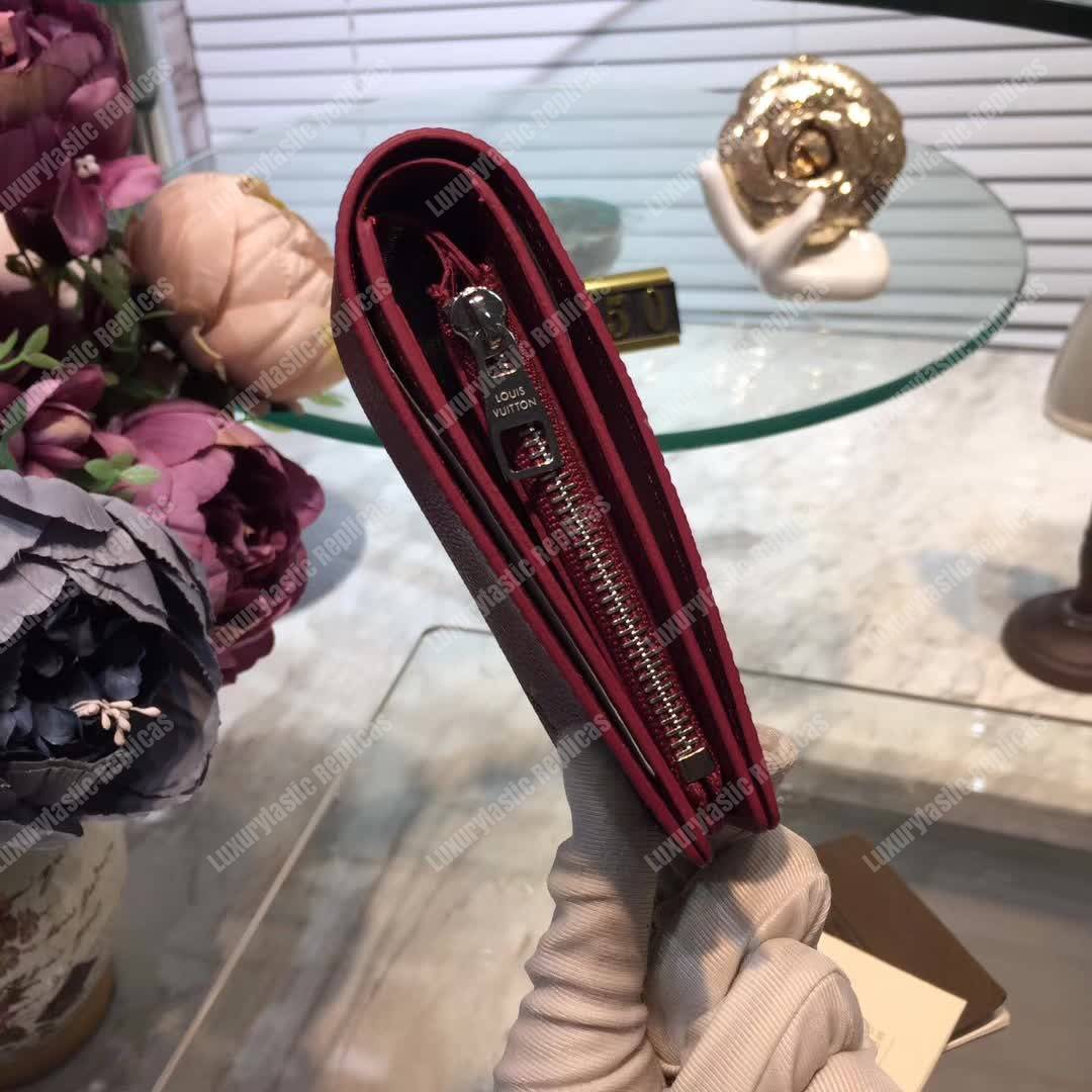 LV Multiple Wallet Taiga Leather Cherise