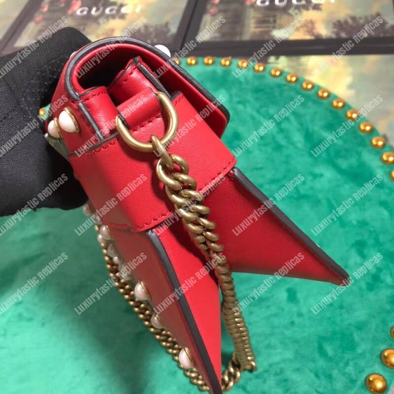 G*u*i broadway leather mini bag red