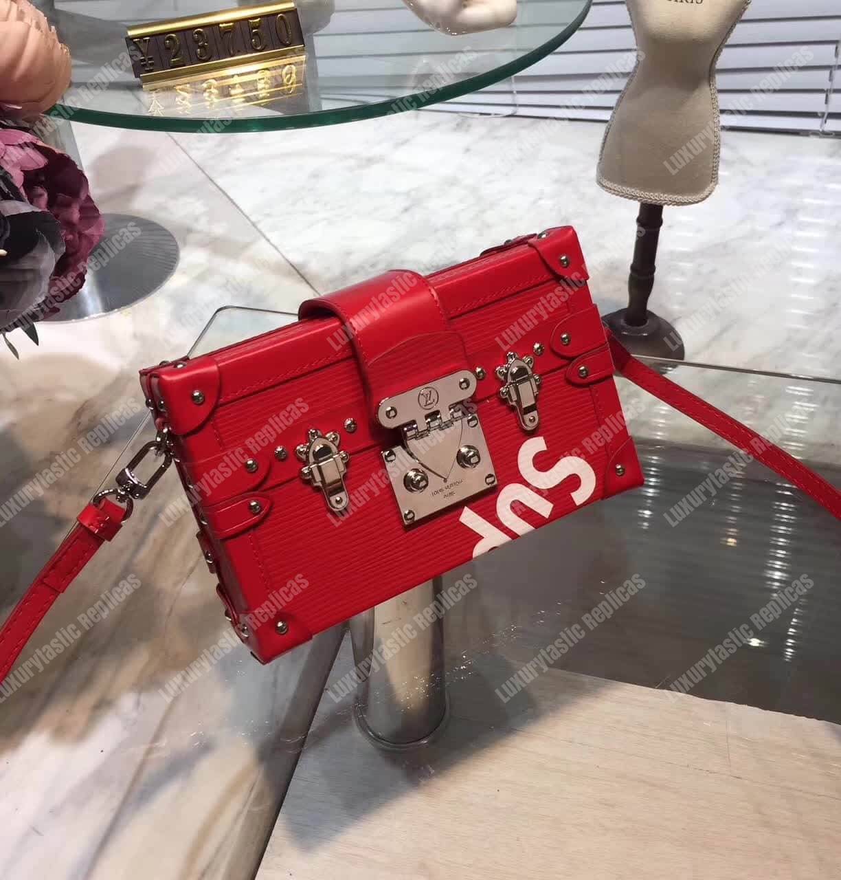 L**is vu*t*on x sup*e petite malle limited edition red