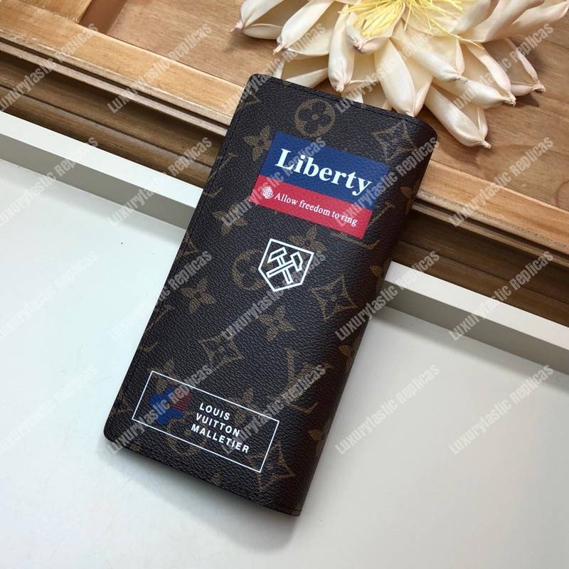 LV Brazza Wallet Monogram Marron