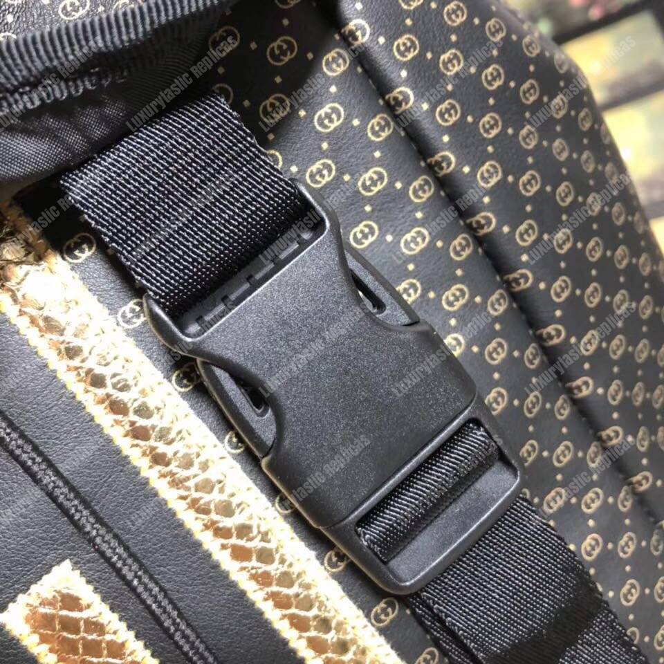 G*u*i dapper dan backpack with gold gg pattern