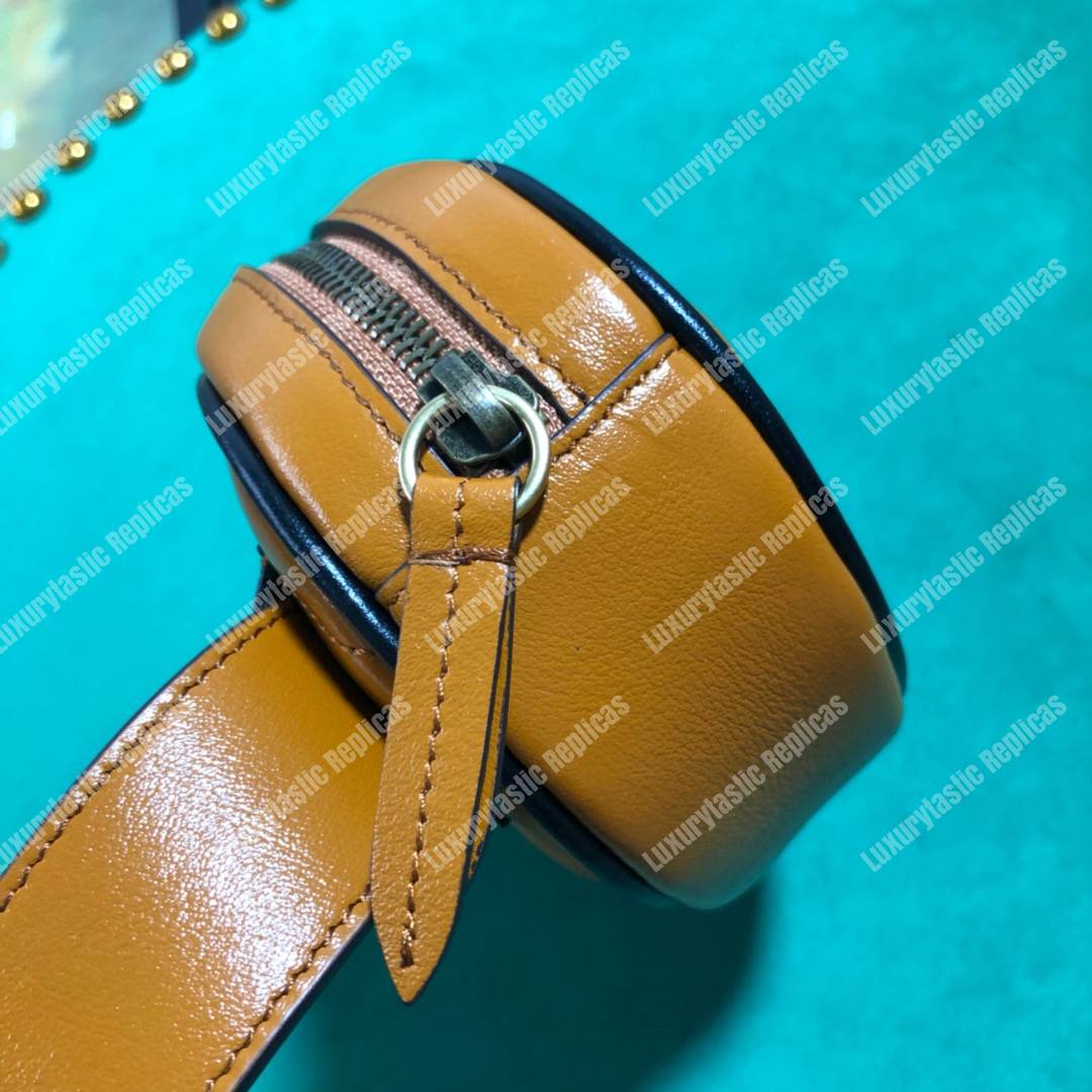 G*u*i gg marmont cognac matelassé leather belt bag