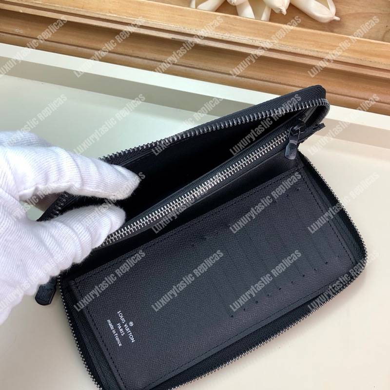LV Abloh Zippy Vertical Wallet Taiga
