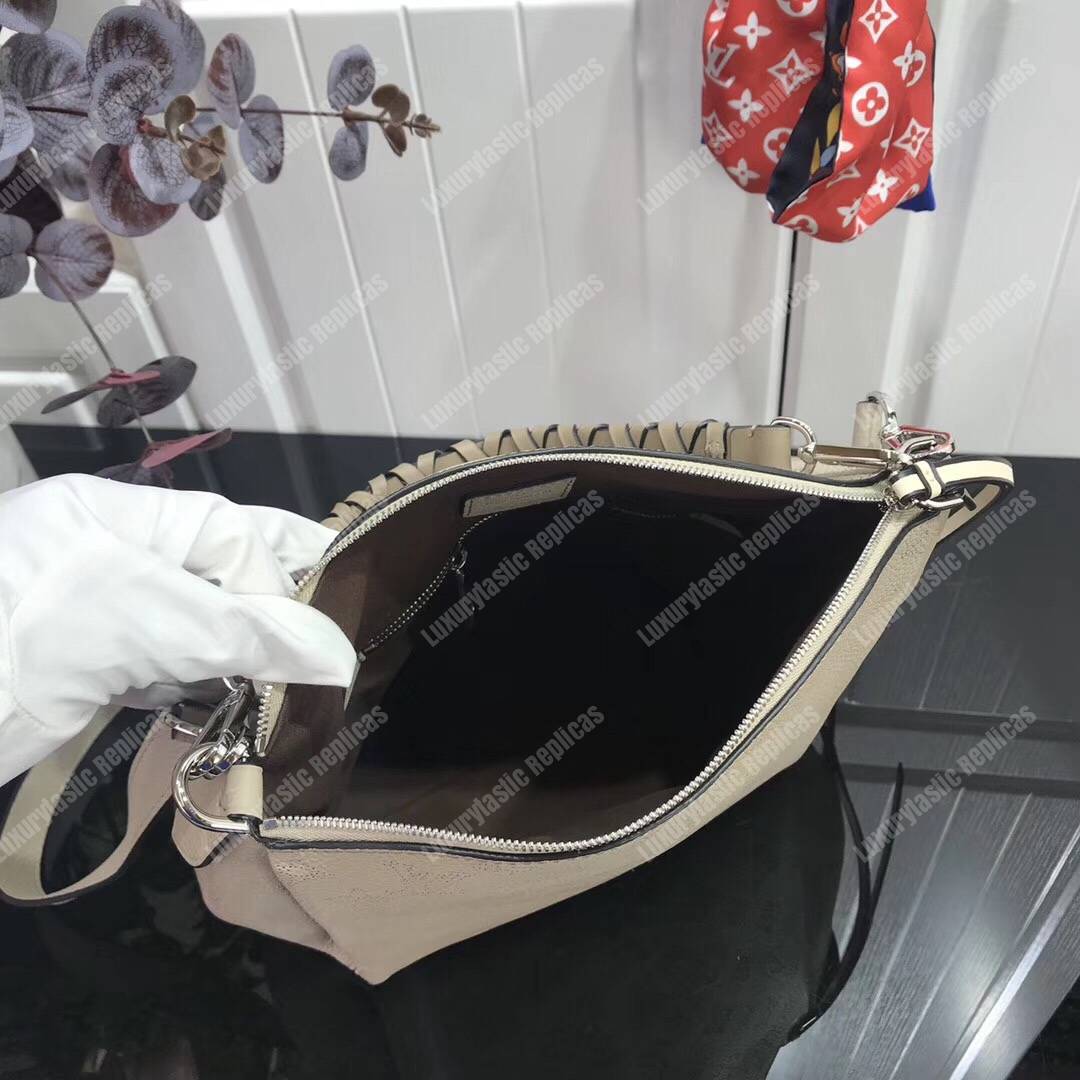 LV Babylone Chain BB Mahina Galet Gray Braided Handle