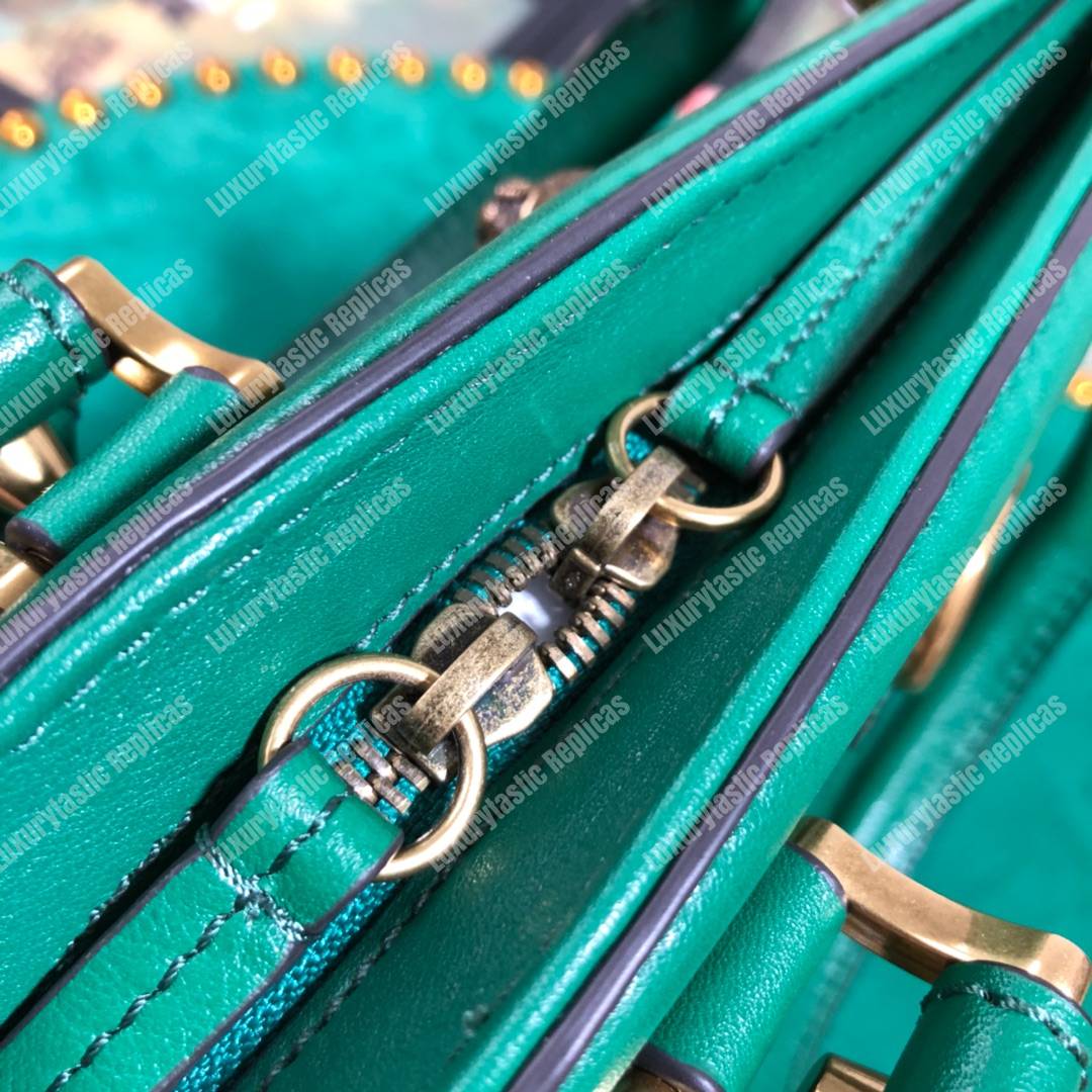 G*u*i re(belle) medium shoulder bag leather green