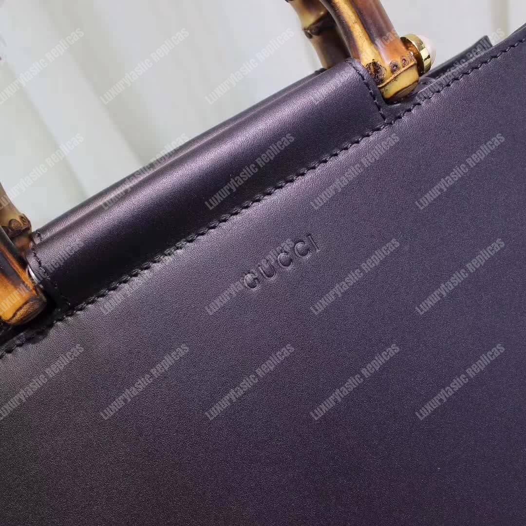 G*u*i nymphaea small top handle bag black