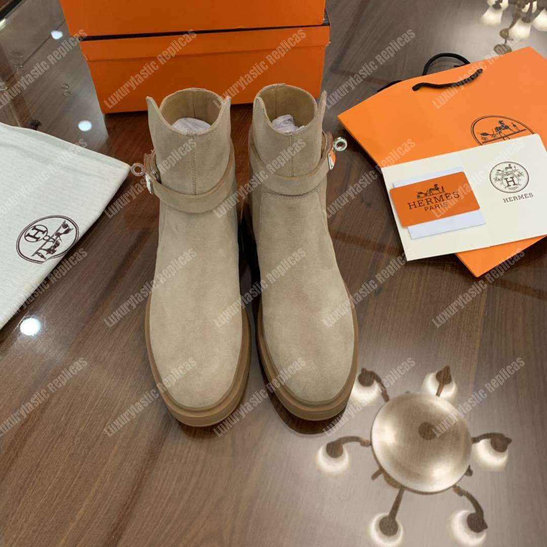 H**mes veo ankle boot baige