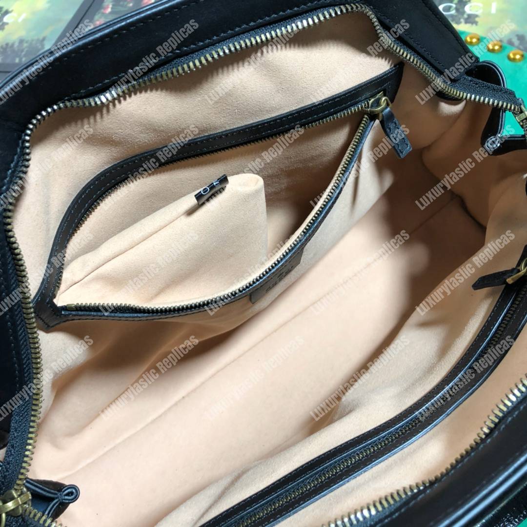 G*u*i re(belle) medium shoulder bag suede blue