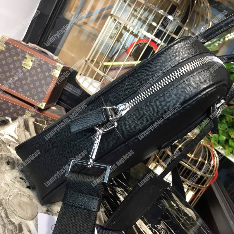 Pra*a leather briefcase black