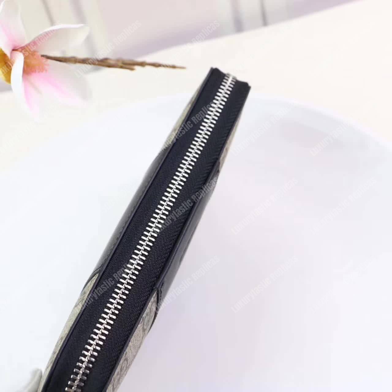 G*u*i gg sup*e zip around wallet beige/ebony