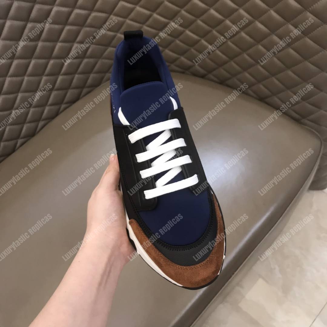 H**mes stadium sneaker black/blue