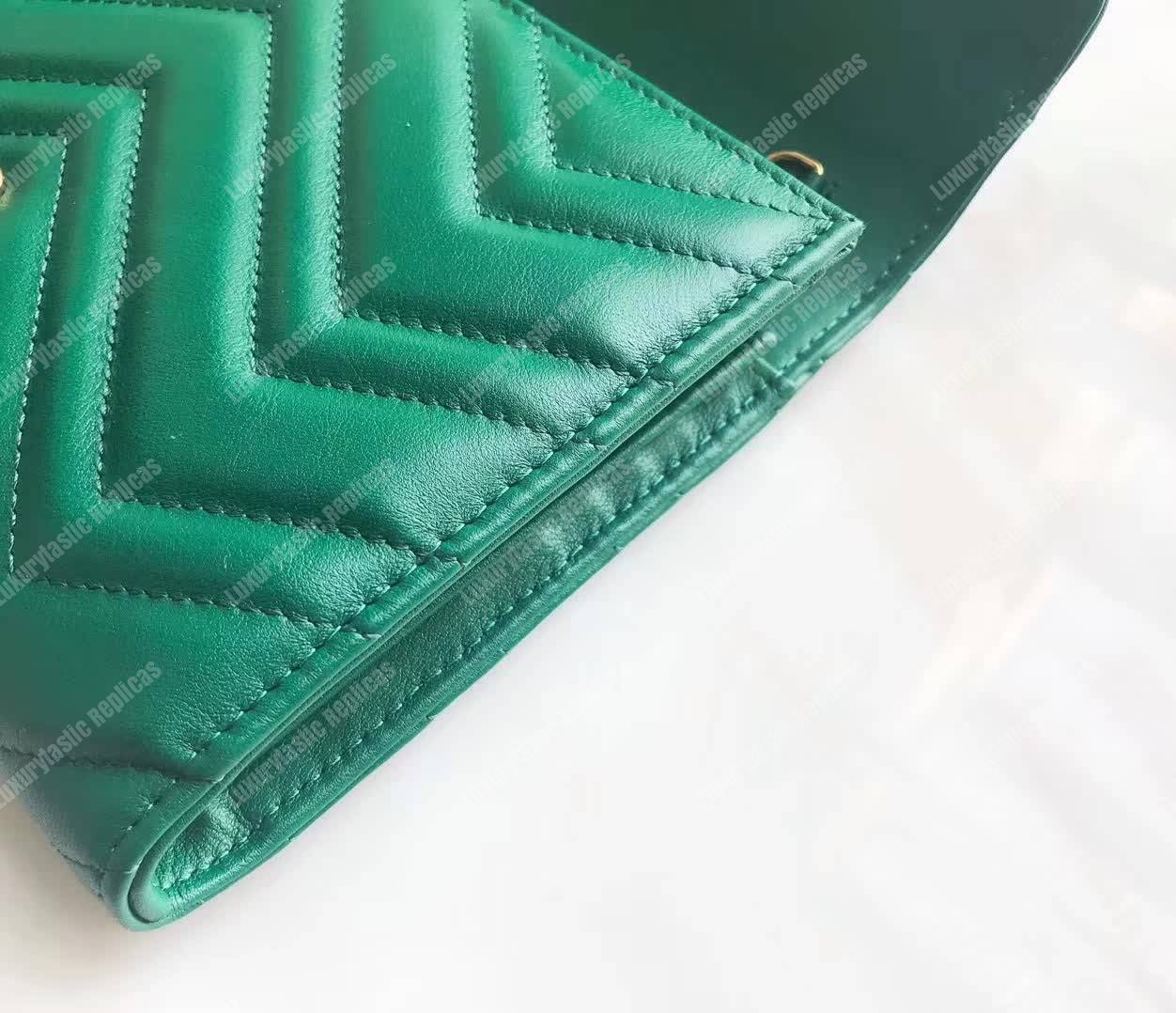 G*u*i gg marmont matelasse mini bag emerald green