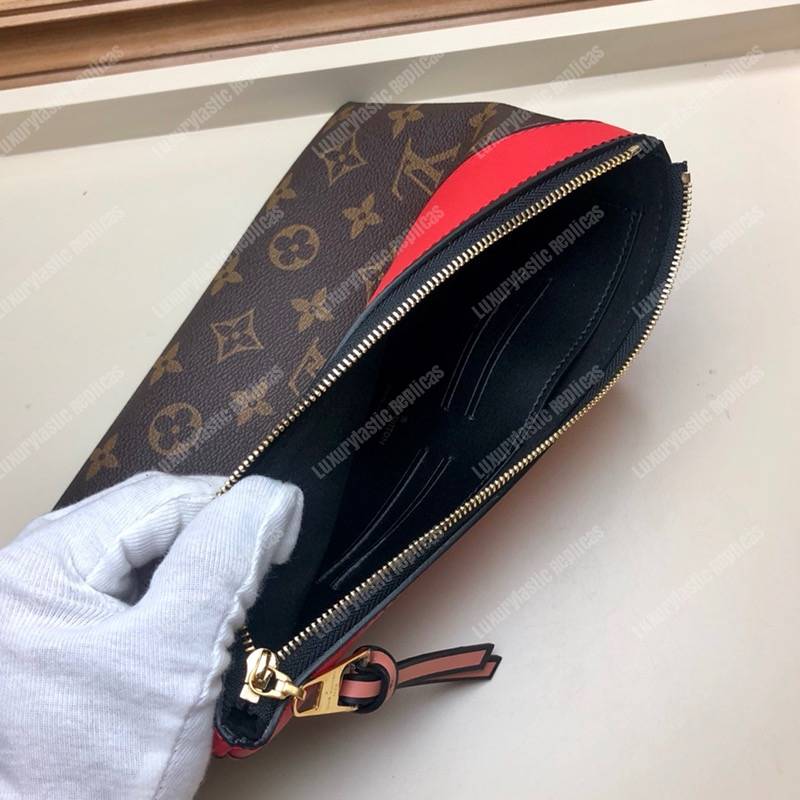 LV Pochette Tuileries Monogram Canvas Kabuki Red